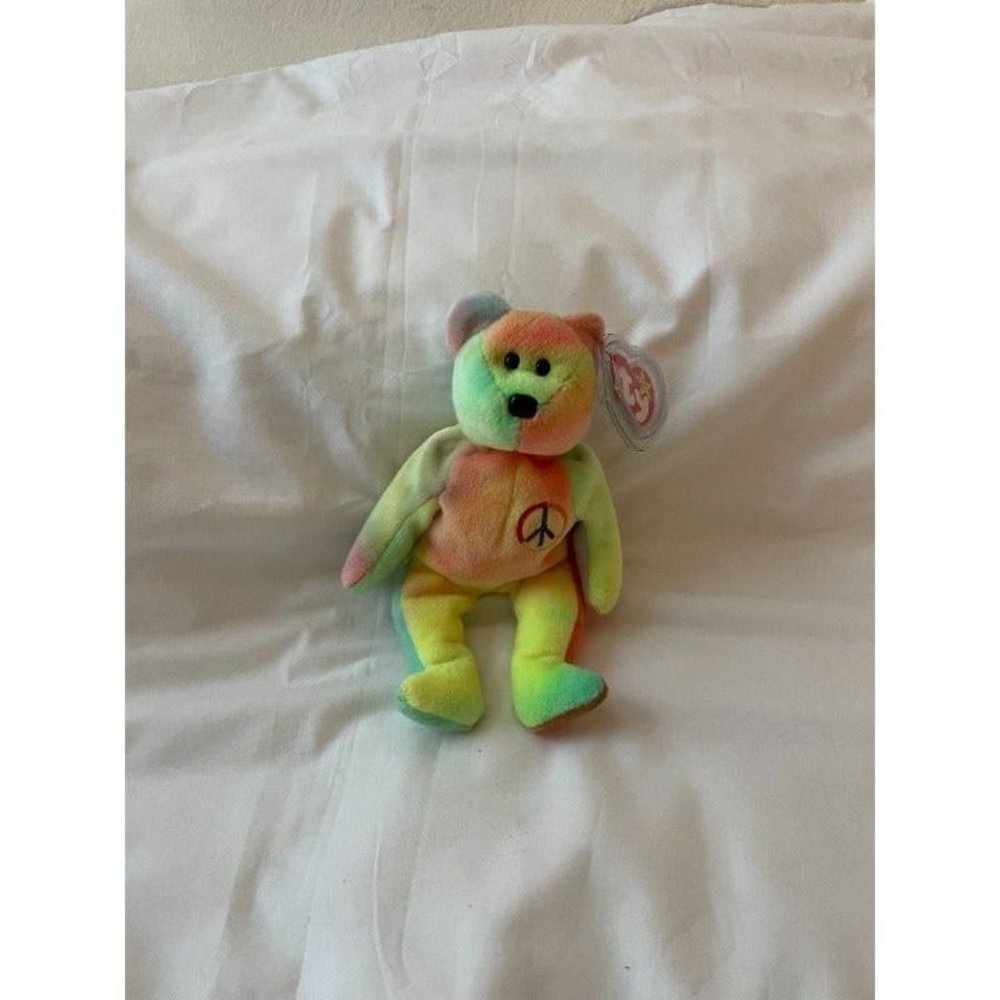 TY Beanie Baby Peace Bear 2-1-96 Great Condition Collectible!